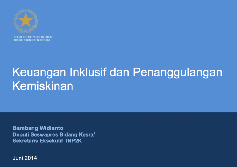 Keuangan Inklusif dan Penanggulangan Kemiskinan