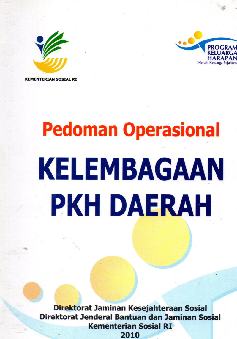 Pedoman Operasional Kelembagaan PKH Daerah (2010)