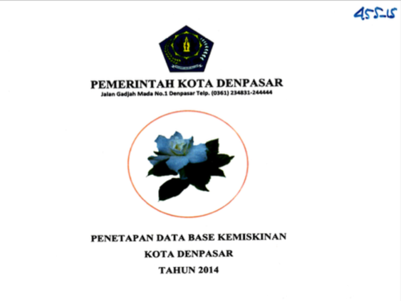 Penetapan Data Base Kemiskinan Kota Denpasar